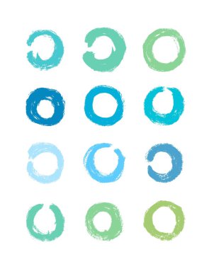 Grunge fırça darbeleri vektör seti. Vektör fırça darbeleri koleksiyonu. 