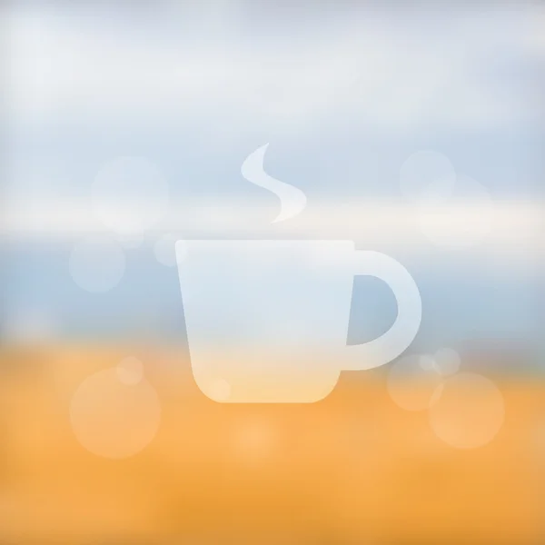 Coffee icon on abstract blurred colorful background. — ストックベクタ