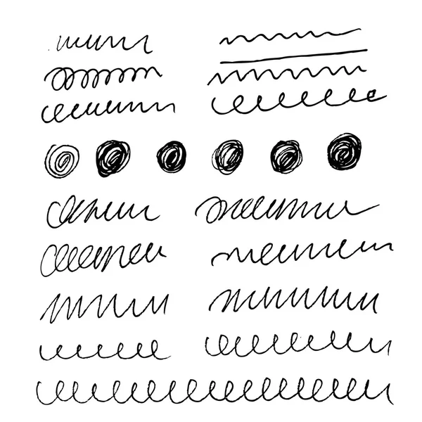 Vector set of grunge brush strokes. Vector brush strokes collection. — Stock Vector