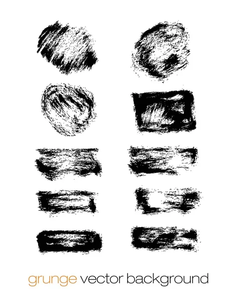 Vector set of grunge brush strokes. Vector brush strokes collection. — Stock Vector