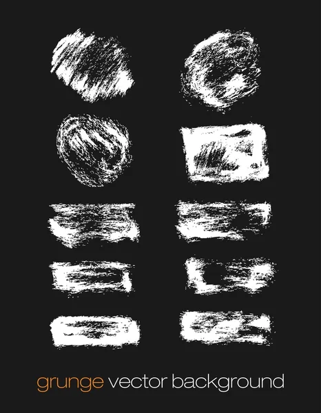 Векторный набор мазков кистью гранжа. Коллекция векторных мазков . — стоковый вектор