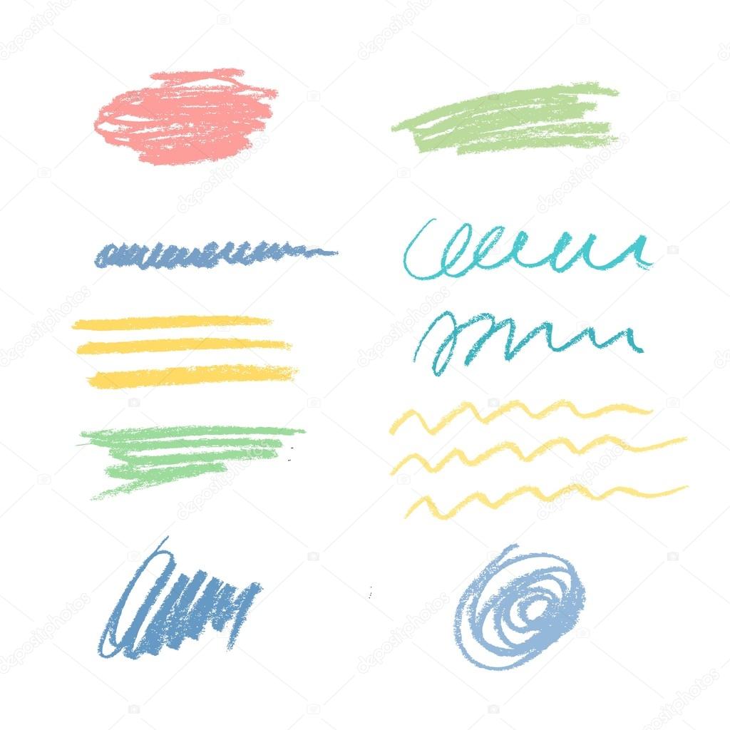 Vector set of grunge brush strokes. Vector brush strokes collection. 