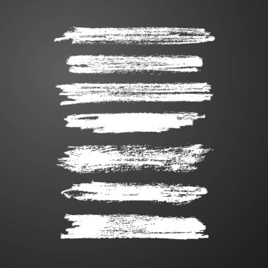 Grunge fırça darbeleri vektör seti. Vektör fırça darbeleri koleksiyonu. 
