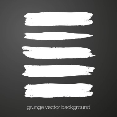 Vector set of grunge brush strokes. Vector brush strokes collection.  clipart