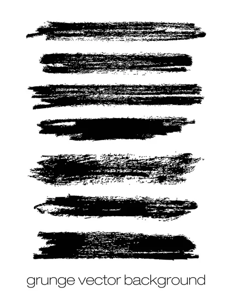 Vector set of grunge brush strokes. Vector brush strokes collection. — Stock Vector