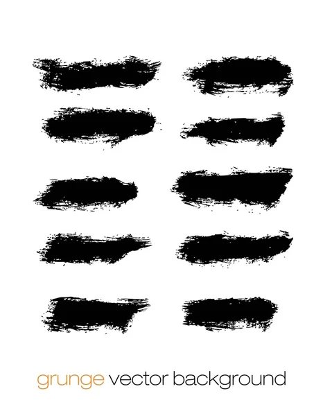 Vector set of grunge brush strokes. Vector brush strokes collection. — Stock Vector