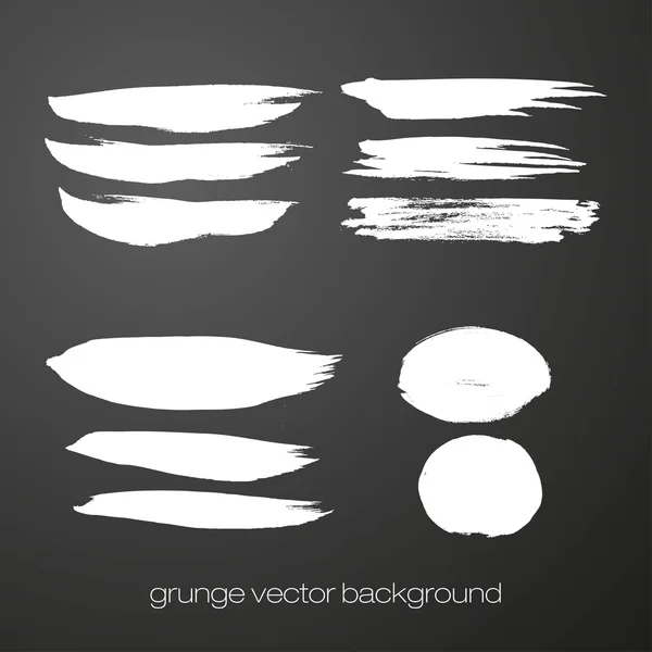 Vectorset van grunge penseelstreken. Vector penseelstreken, collectie. — Stockvector