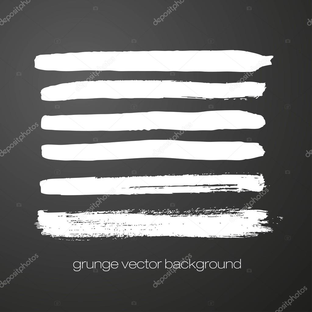 Vector set of grunge brush strokes. Vector brush strokes collection. 