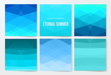 Modern cards design template with triangular colorfull background clipart