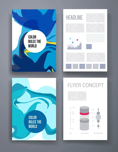 Colorful stains bright cards or pages layout template — Stockový vektor