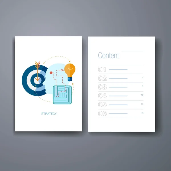 Modern ideas generation for business purposes flat icons cards design template. Royalty Free Διανύσματα Αρχείου