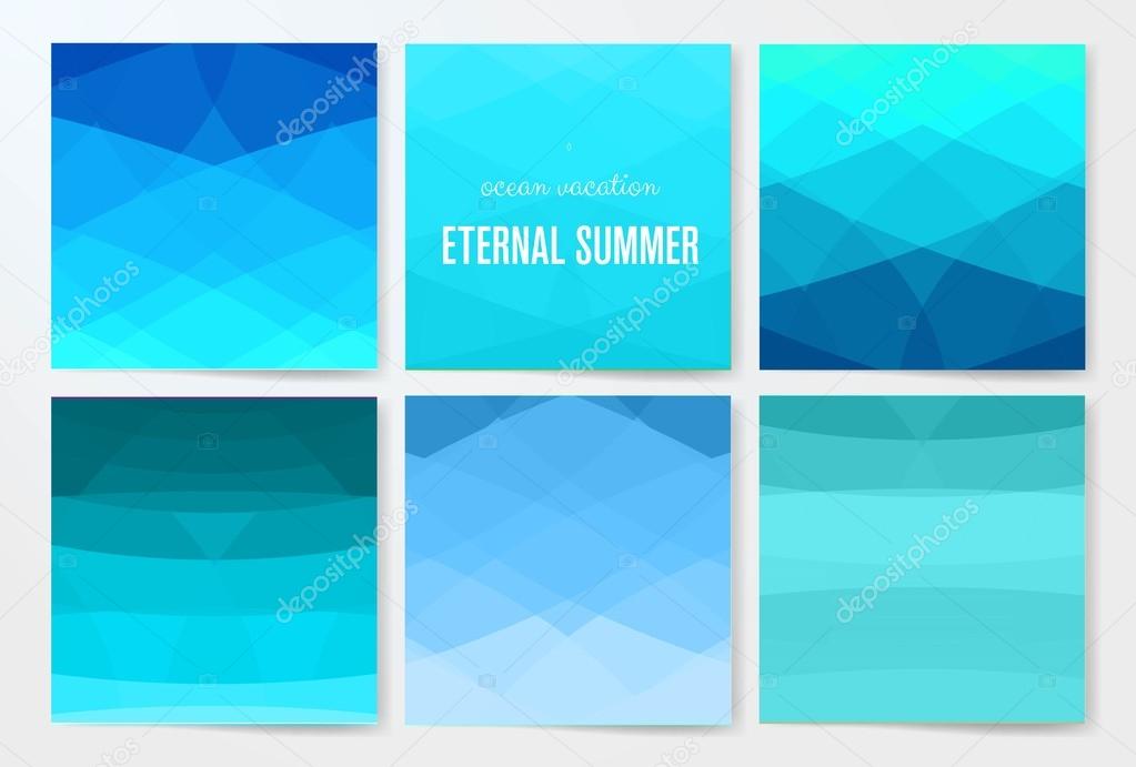 Modern cards design template with triangular colorfull background