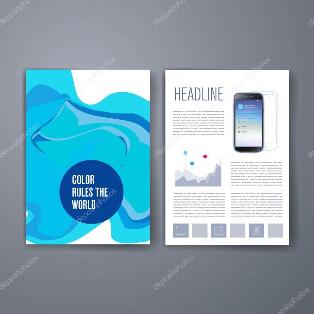 Colorful stains bright cards or pages layout template 