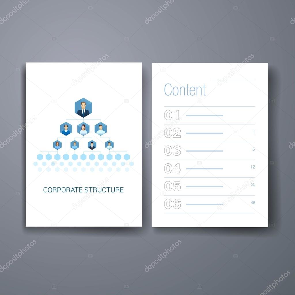 Modern business organisational chart hierarchy flat icons cards design template.