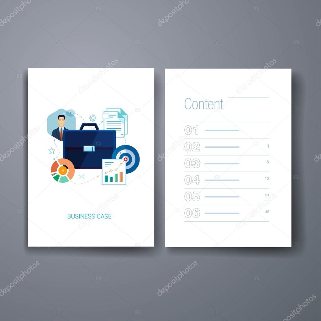 Modern business case, economics, sales and marketing flat icons cards design template.