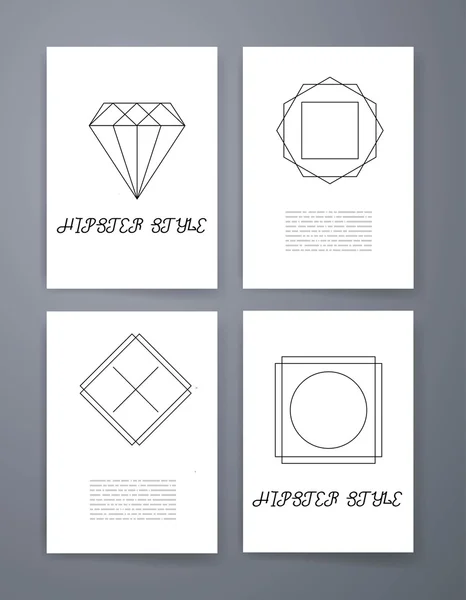 Set of sharp mistical line logos. — Stock vektor