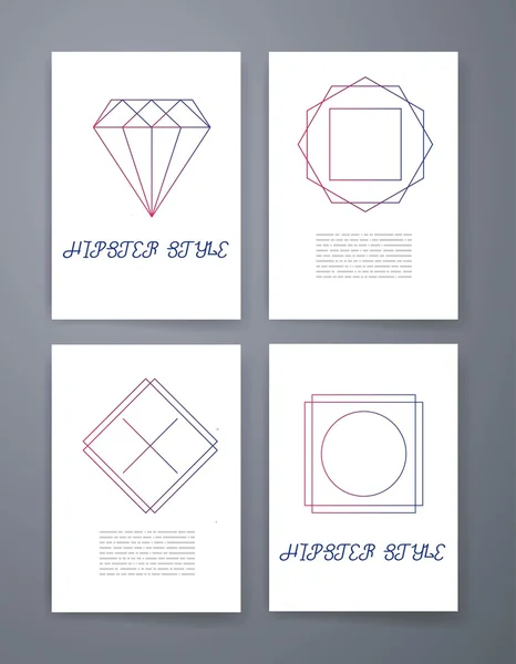Set of sharp mistical line logos. — Stockový vektor