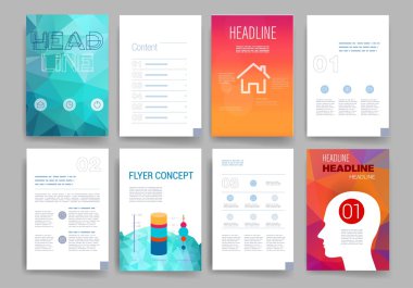 Şablon. Web, Mail, broşür tasarım kümesi. Mobil, teknoloji, Infographic kavramı. 