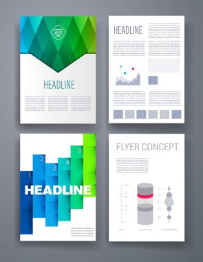 Şablon. Web, Mail, broşür tasarım kümesi. Mobil, teknoloji, Infographic kavramı. 