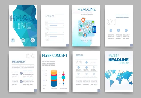 Sjablonen. De ontwerpset voor Web, Mail, Brochures. Mobile, technologie, Infographic Concept. — Stockvector