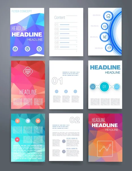 Templates. Design Set of Web, Mail, Brochures. Mobile, Technology, Infographic Concept. — Stock Vector