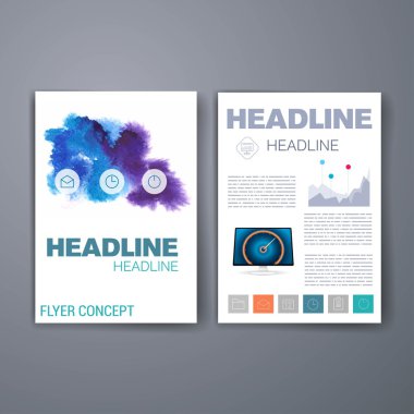 Şablon. Web, Mail, broşür tasarım kümesi. Mobil, teknoloji, Infographic kavramı. 