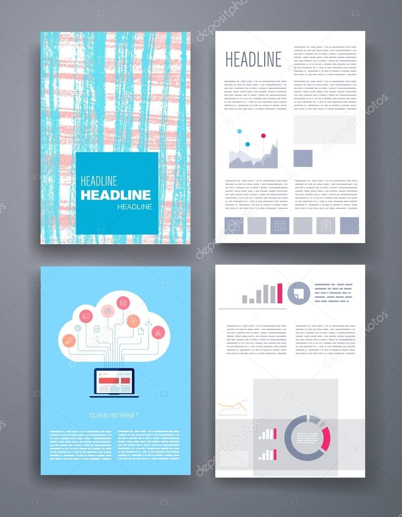 Templates. Design Set of Web, Mail, Brochures. Mobile, Technology, Infographic Concept. 
