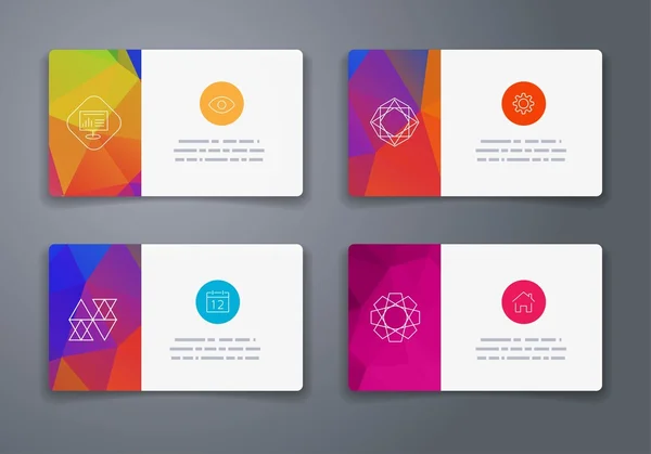 Colorful tiles templates for web, ui and pring cards — Διανυσματικό Αρχείο