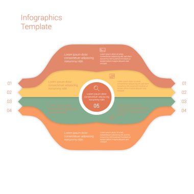 Set of infographic template layouts. Flow chart secuence numbered banner design