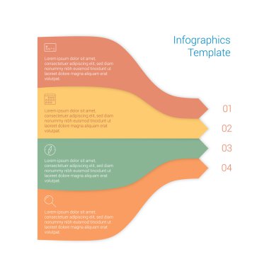 Set of infographic template layouts. Flow chart secuence numbered banner design