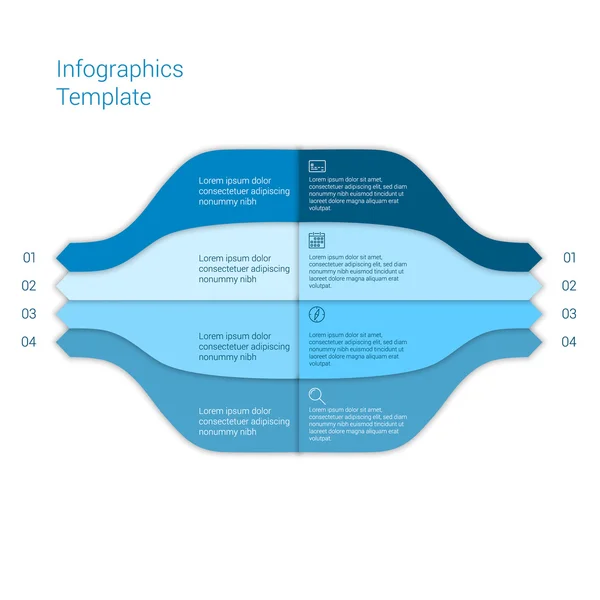 Conjunto de plantillas infográficas. Diseño de banner numerado secuencia de diagrama de flujo — Vector de stock