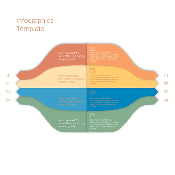 Conjunto de plantillas infográficas. Diseño de banner numerado secuencia de diagrama de flujo — Vector de stock