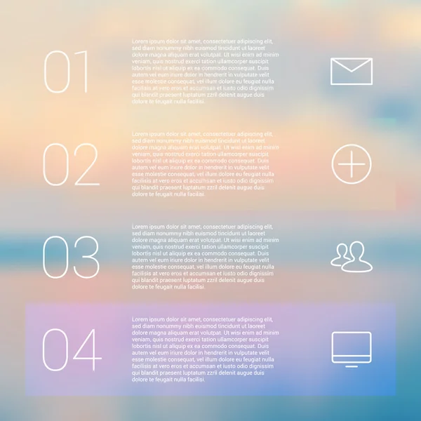 Set of infographic template layouts. Flow chart secuence numbered banner design on blue background — Stockový vektor