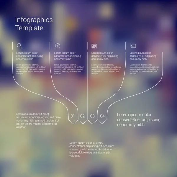 Conjunto de plantillas infográficas. Diseño de banner numerado secuencia de diagrama de flujo — Archivo Imágenes Vectoriales