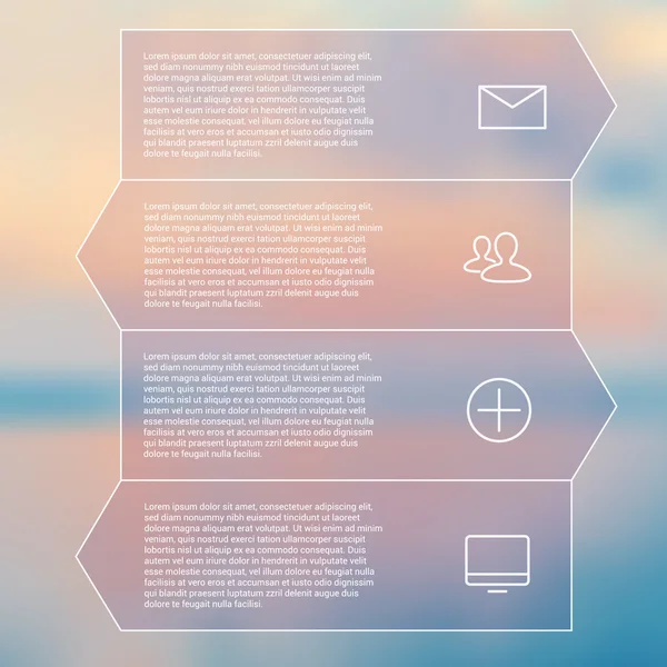 Set of infographic template layouts. Flow chart secuence numbered banner design on blue background — 图库矢量图片