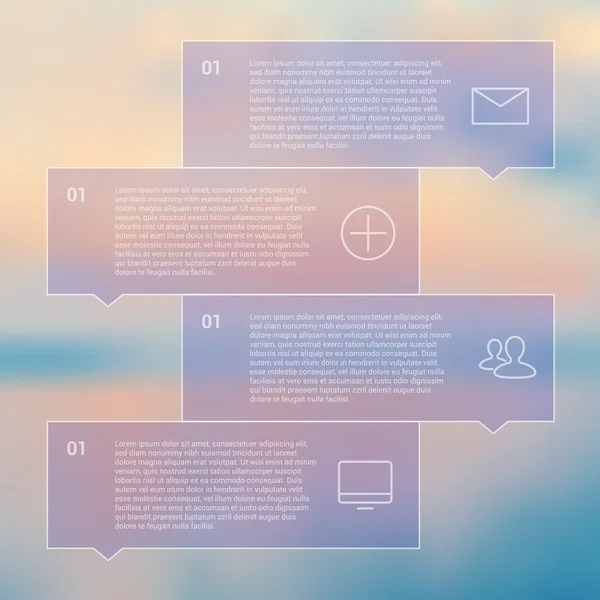 Set of infographic template layouts. Flow chart secuence numbered banner design on blue background — Διανυσματικό Αρχείο