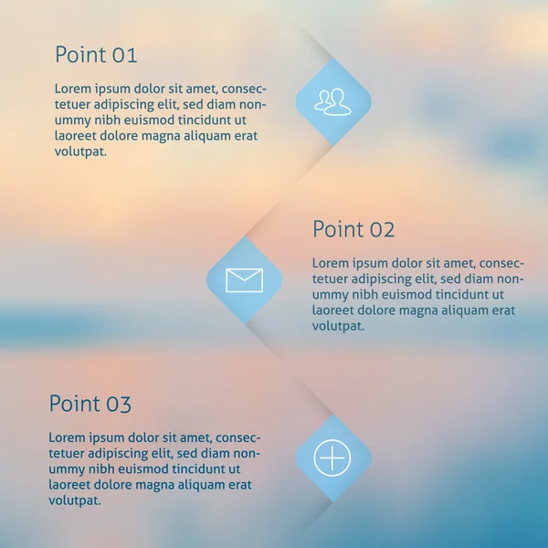 Conjunto de plantillas infográficas. Diseño de banner numerado secuencia de diagrama de flujo sobre fondo azul — Vector de stock