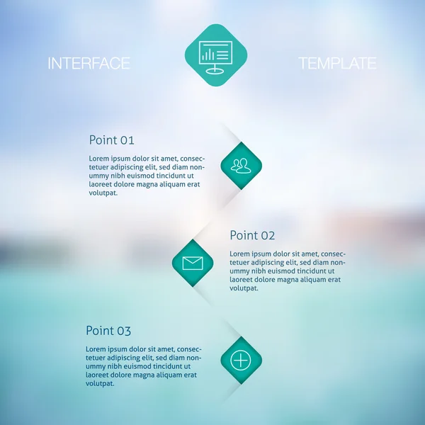 Set of infographic template layouts. Flow chart secuence numbered banner design on blue background — Stockový vektor