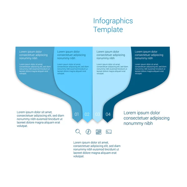 Conjunto de plantillas infográficas. Diseño de banner numerado secuencia de diagrama de flujo — Vector de stock