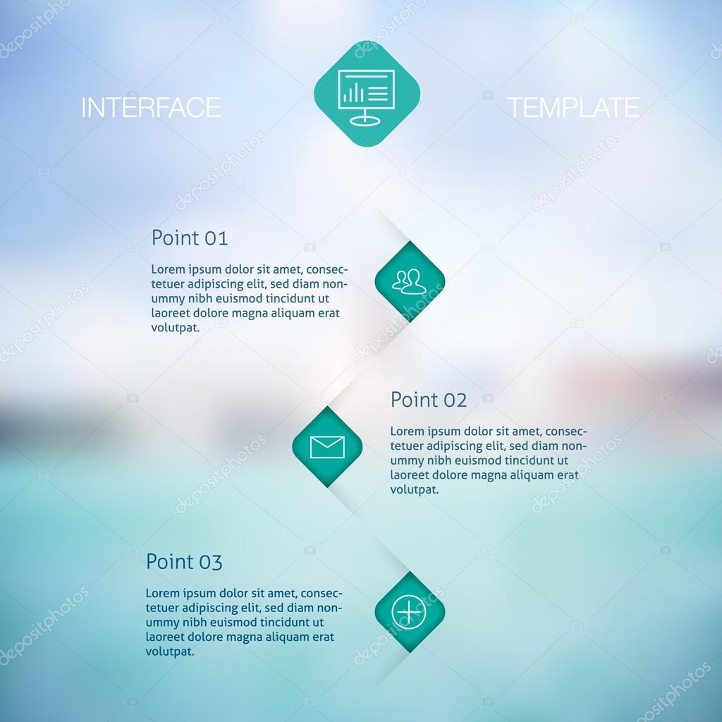Set of infographic template layouts. Flow chart secuence numbered banner design on blue background