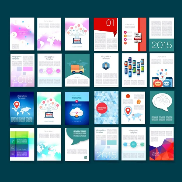 Templates. Design Set of Web, Mail, Brochures. Mobile, Technology ...