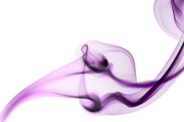 Beyaz arka plan üzerinde renkli duman