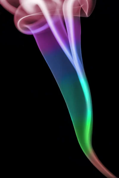 Colorful Smoke on black background — Stock Photo, Image