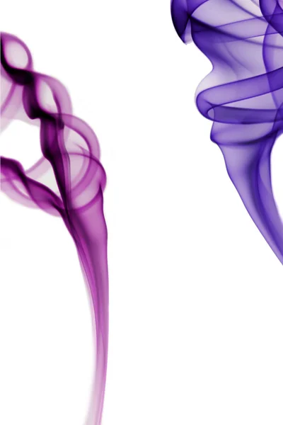 Beyaz arka plan üzerinde renkli duman