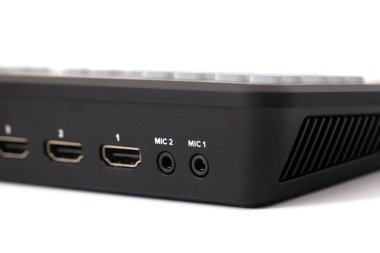 Yogyakarta, Endonezya - 19 Ekim 2020: Atım Mini 'nin detaylı fotoğrafı. Atım Mini, kamera girişi için kullanılan Kara Büyü Tasarım ürünlerinden biridir..