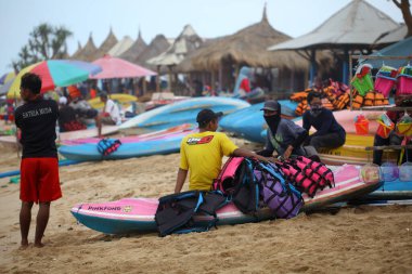 Yogyakarta, Endonezya - 30 Ekim 2020: Gunung Kidul Wonosari plajı