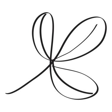 Vektör ağaç yapraklarının el çizimi. Modern tek çizgi sanatı, estetik konsept. Posterler, duvar resimleri, çanta ya da tişört baskısı, çıkartma, mobil çanta gibi ev dekorasyonu için mükemmel