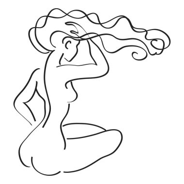 An minimalism abstract vector line drawing. Can be used for wall decoration, product packaging and other decorations