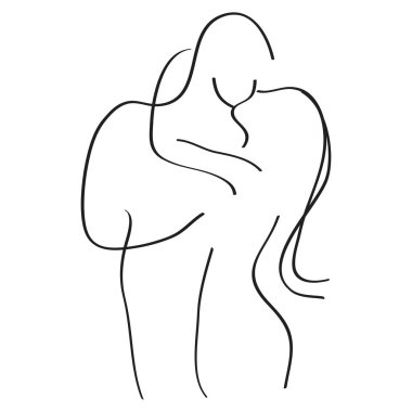 An minimalism abstract vector line drawing. Can be used for wall decoration, product packaging and other decorations