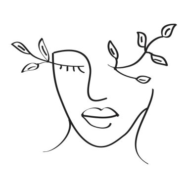 An minimalism abstract vector line drawing. Can be used for wall decoration, product packaging and other decorations